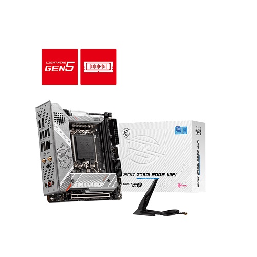 MSI MPG Z790I EDGE WIFI Mini-ITX Motherboard ( LGA1700 Socket, Support Intel 14th,13th, 12th Gen CPU, Intel Pentium Gold And Celeron CPU, 2x DDR5 Ram slot, Max 96GB Memory )