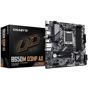 Gigabyte B650M D3HP AX rev. 1.0 Micro ATX Motherboard ( AMD Socket AM5, Supports AMD Ryzen 7000 Series CPU, 4 x DDR5 RAM Slots, Max 192 GB )