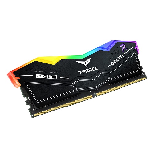 TeamGroup T-Force Delta RGB DDR5 16GB (16GBx1) 6000MHz CL38 Desktop Memory Black With Heat-Sink ( FF3D516G6000HC38A01 )
