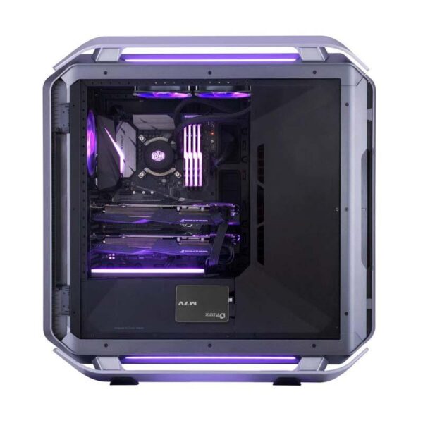 COOLER MASTER COSMOS C700P (E-ATX) Full Tower Cabinet - With Dual Side Curved Tempered Glass Side Panel And RGB Fan Controller (Gunmetal) - Image 2