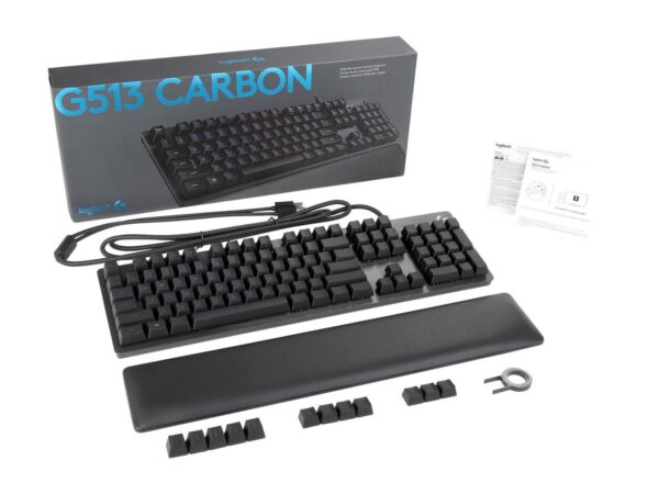 Logitech G512 Carbon RGB Mechanical Gaming Keyboard with Romer-G Tactile Switches ( 920-008763 )