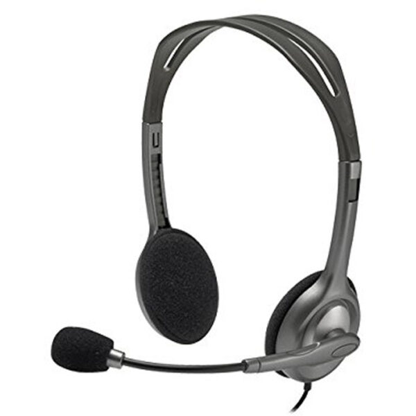 Logitech H111 Stero Headset, Black & Grey