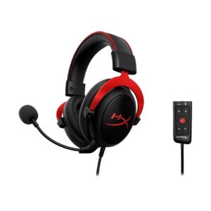 HyperX Cloud II Gaming Headset Detachable, Noise-Cancelling Mic-Black-Red ( 4P5M0AA )