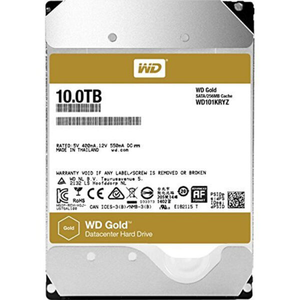 Western Digital Gold 10TB 7200 RPM Enterprise Desktop Internal Hard Disk Drive ( WD102KRYZ )