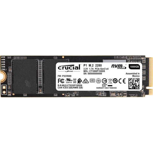 Crucial P1 1TB 3D NAND NVMe PCIe M.2 Internal SSD ( CT1000P1SSD8 )