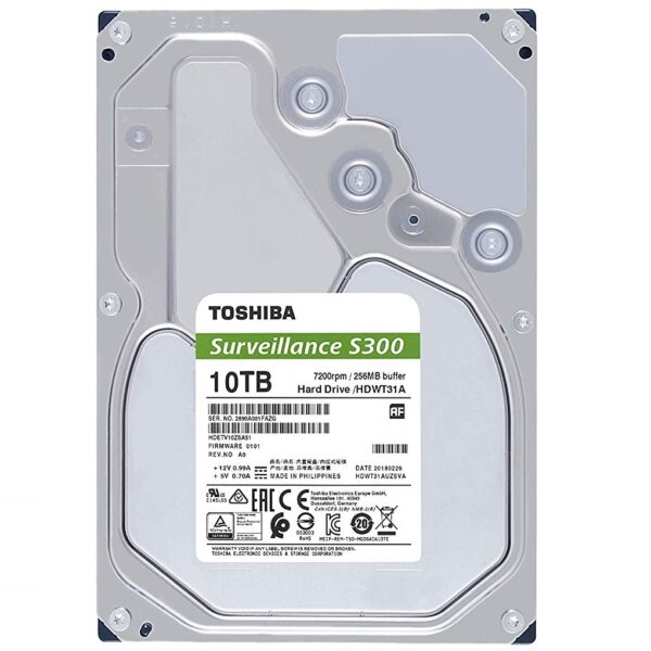 Toshiba S300 10TB 7200 RPM Surveillance Desktop Internal Hard Disk Drive ( HDWT31AUZSVA )