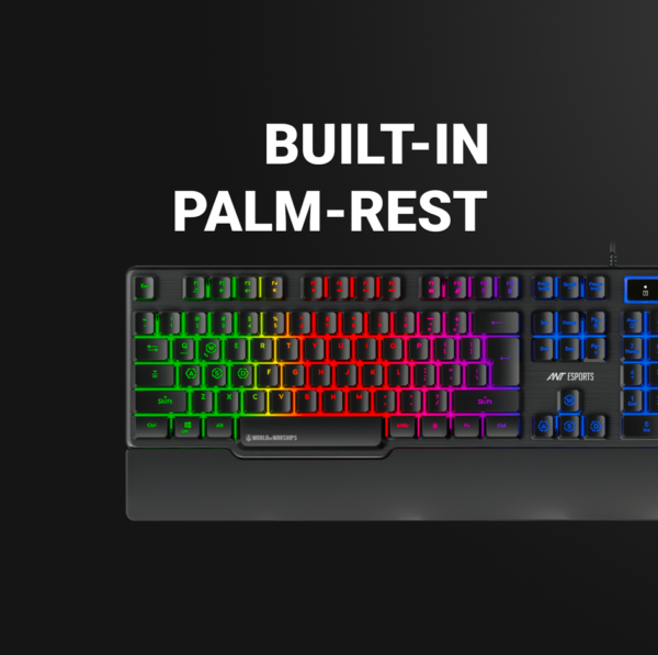 Ant Esports KM500W Wired Backlit Gaming Keyboard And Mouse Combo LED , Ergonomic & Wrist Rest Keyboard - Image 6