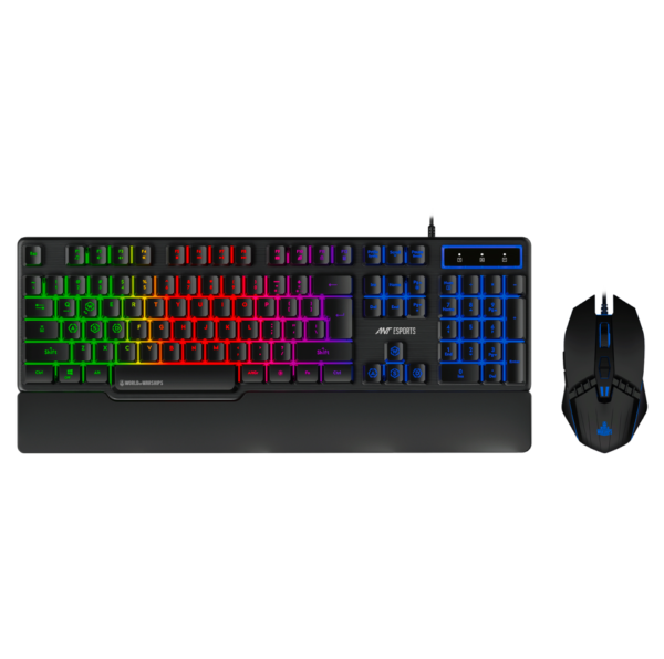 Ant Esports KM500W Wired Backlit Gaming Keyboard And Mouse Combo LED , Ergonomic & Wrist Rest Keyboard - Image 2