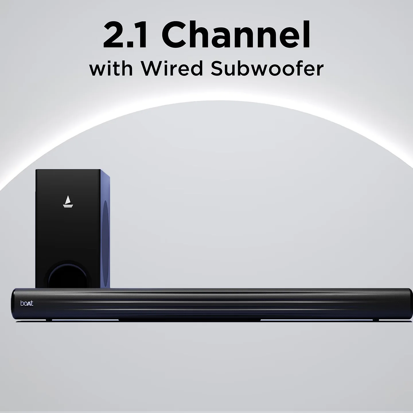 boAt Aavante Bar Aroha 100W RMS Bluetooth Soundbar With Wired Subwoofer, 2.1 Channel, Multiple EQ Modes, Bluetooth v5.3, USB, AUX, HDMI (ARC) - Image 5