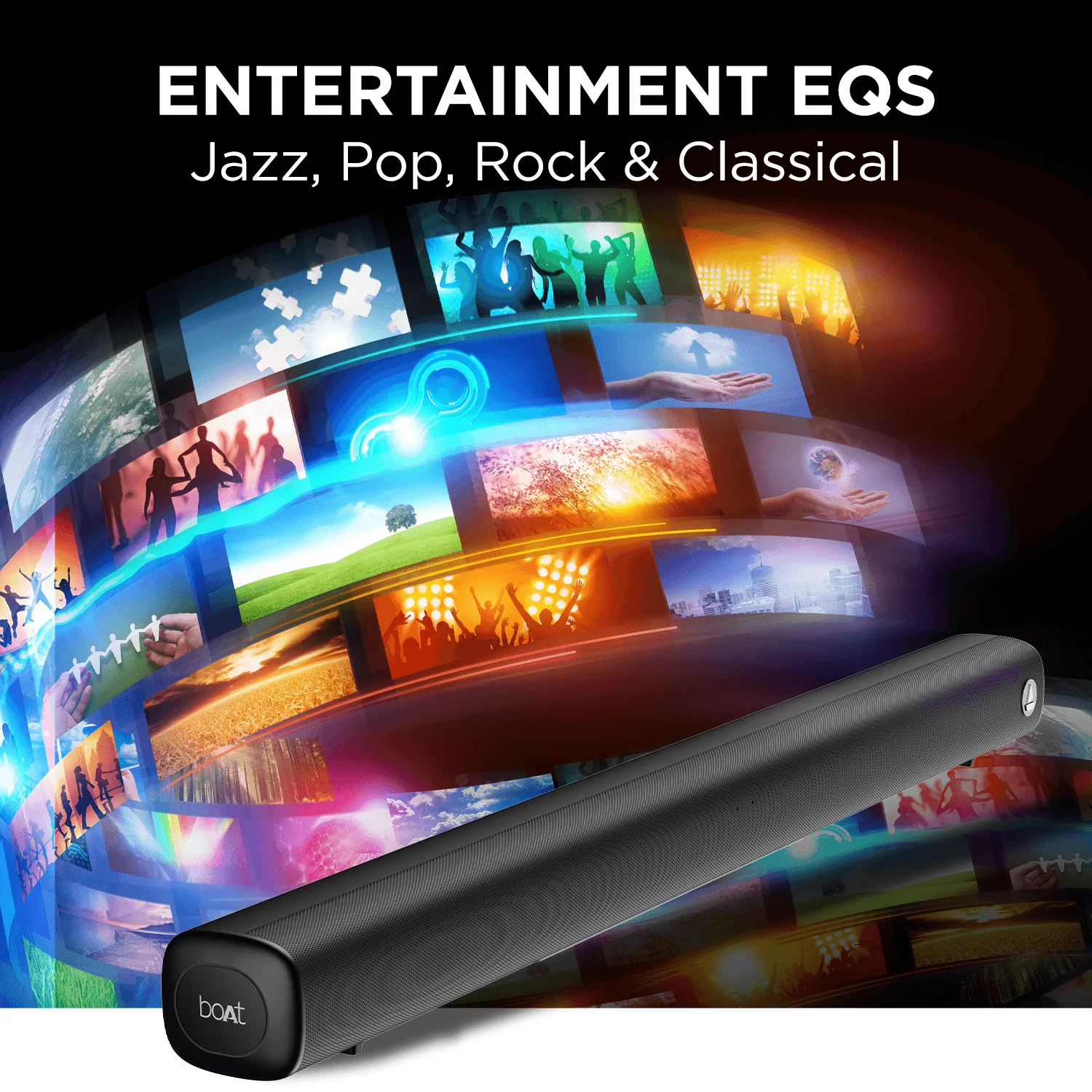 boAt Aavante Bar Tune 60W RMS boAt Signature Sound, 2.0 channel, Multiple Entertainment EQ Modes, Customized Bass & Treble Settings, USB, AUX, HDMI - Image 4