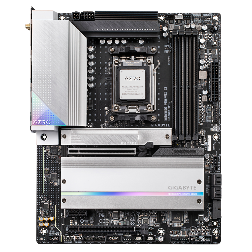 Gigabyte B650 AERO G ATX Motherboard ( AMD AM5 Socket, Supports AMD Ryzen 7000 Series Desktop Processors, 4 DDR5 RAM Slots, Max 128GB RAM, Wifi ) - Image 2
