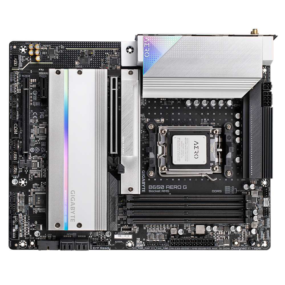 Gigabyte B650 AERO G ATX Motherboard ( AMD AM5 Socket, Supports AMD Ryzen 7000 Series Desktop Processors, 4 DDR5 RAM Slots, Max 128GB RAM, Wifi ) - Image 3