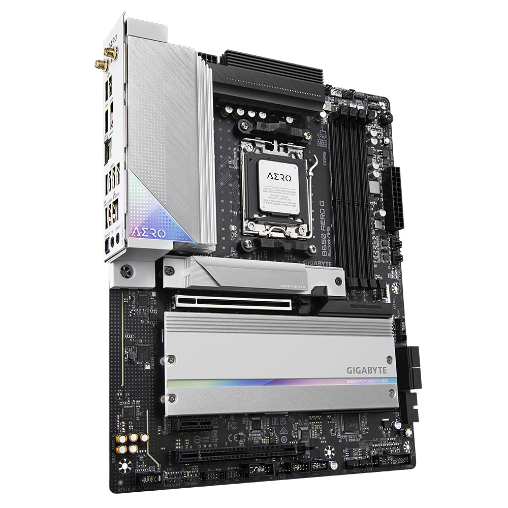 Gigabyte B650 AERO G ATX Motherboard ( AMD AM5 Socket, Supports AMD Ryzen 7000 Series Desktop Processors, 4 DDR5 RAM Slots, Max 128GB RAM, Wifi ) - Image 4