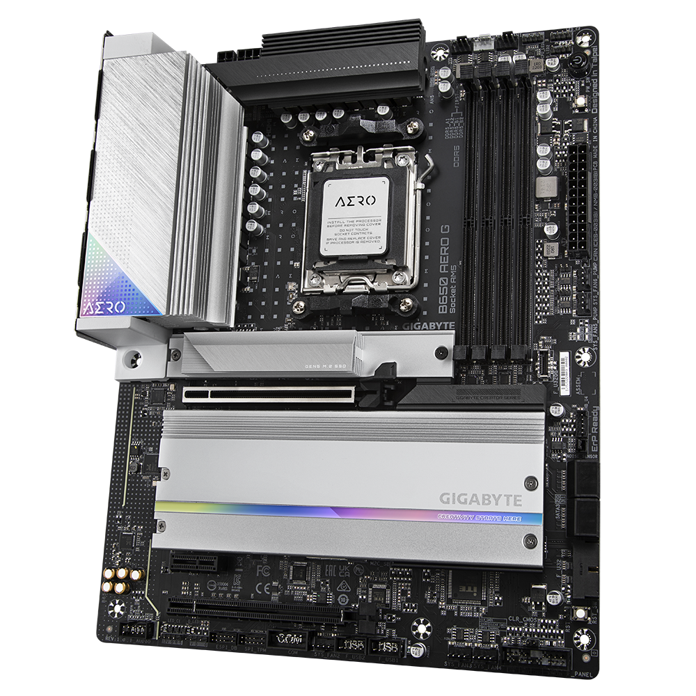 Gigabyte B650 AERO G ATX Motherboard ( AMD AM5 Socket, Supports AMD Ryzen 7000 Series Desktop Processors, 4 DDR5 RAM Slots, Max 128GB RAM, Wifi ) - Image 5
