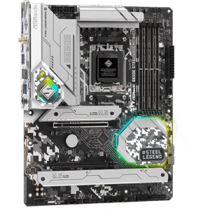 ASROCK B650E STEEL LEGEND WIFI ATX Motherboard ( Socket DIMM, 4 RAM Slots, Max 128GB RAM )