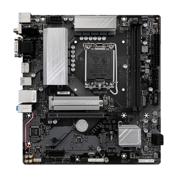Gigabyte B760M GAMING WIFI rev. 1.2 Micro ATX Motherboard ( Socket Intel LGA1700, Support 14th, 13th, 12th Gen Intel Core, Pentium Gold And Celeron CPU, 2 x DDR5 RAM Slots, Max 96 GB ) - Image 4