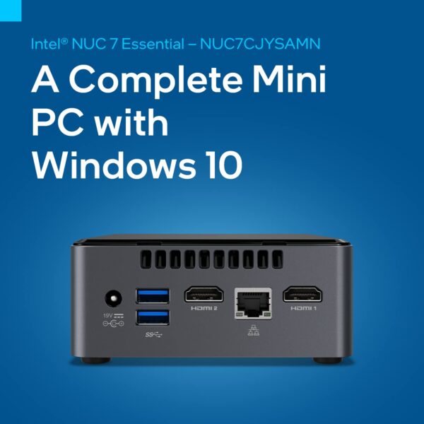 Intel NUC 7 Essential NUC7CJYSAMN Mini PC With Intel Celeron Processor J4025 , Windows11, 64GB eMMC Storage , 4GB DDR4 Ram( NUC7JYBN ) - Image 2