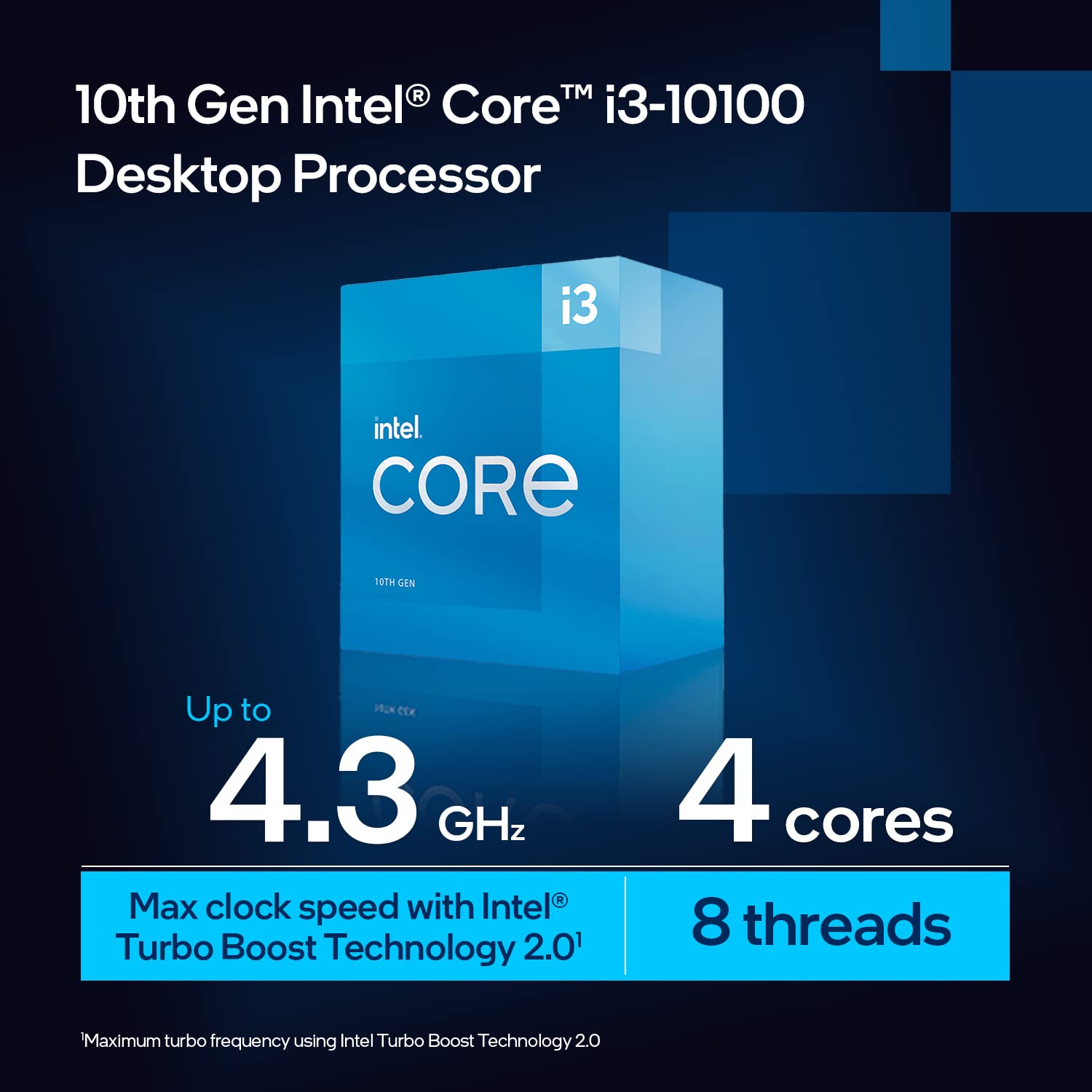 Intel Core i3 10100 10th Generation Desktop Processor BX8070110100 ( 4 Cores, 8 Threads, Up To 4.3 GHz, Socket LGA 1200, Intel UHD Graphics 630 ) - Image 5