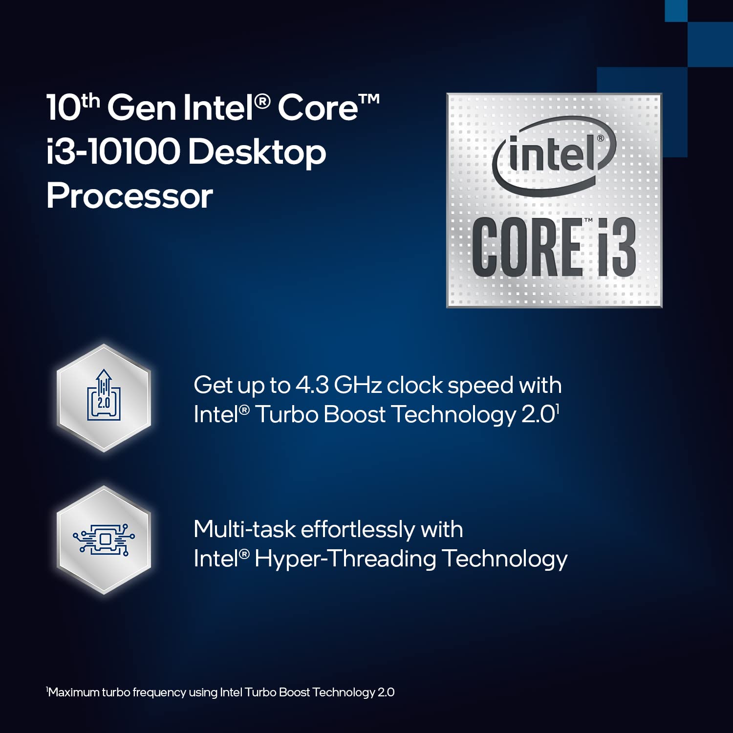 Intel Core i3 10100 10th Generation Desktop Processor BX8070110100 ( 4 Cores, 8 Threads, Up To 4.3 GHz, Socket LGA 1200, Intel UHD Graphics 630 ) - Image 3