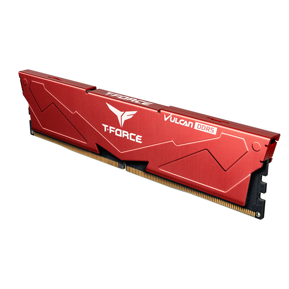 TeamGroup T-Force Vulcan DDR5 16GB (16GBx1) 6000MHz CL38 Desktop RAM -Red ( FLRD516G6000HC38A01 ) - Image 2