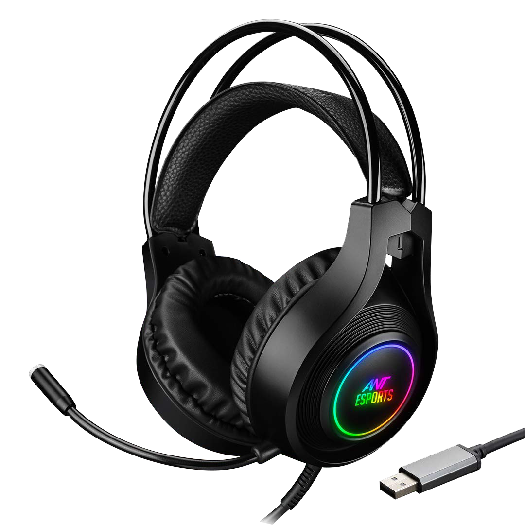 Ant Esports H570 7.1USB Surround Sound Wired Black Gaming Headset - Image 2