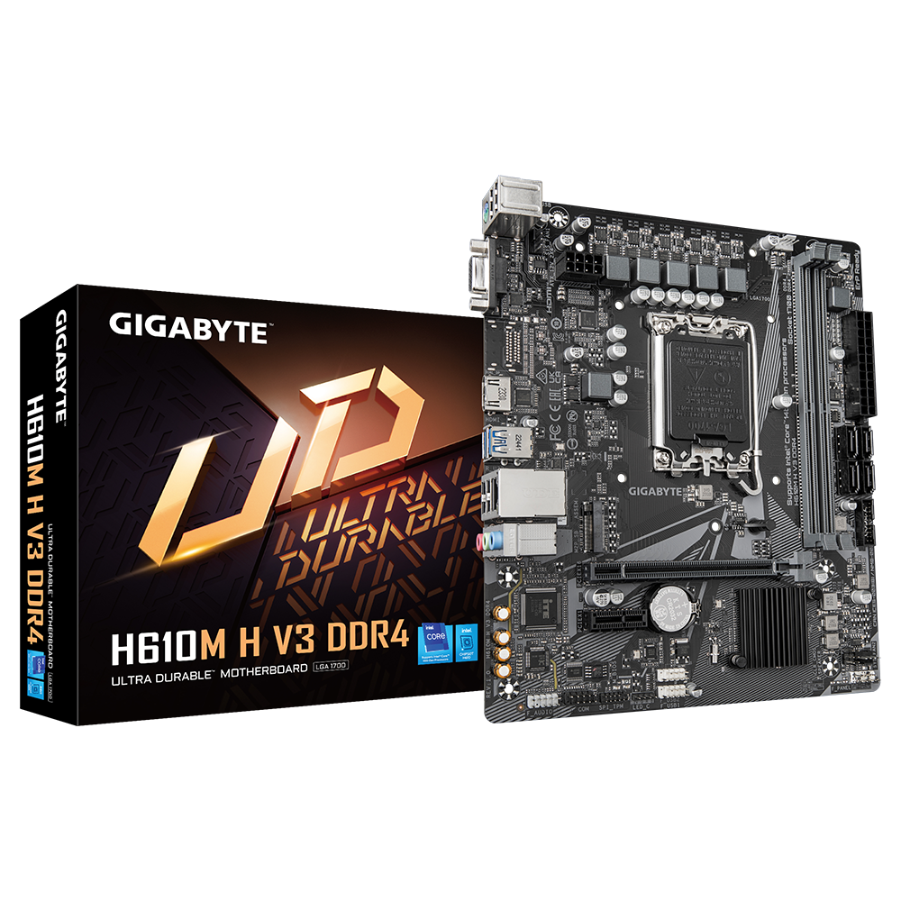 Gigabyte H610M H V3 DDR4 rev. 1.0 Micro ATX Motherboard - Image 2