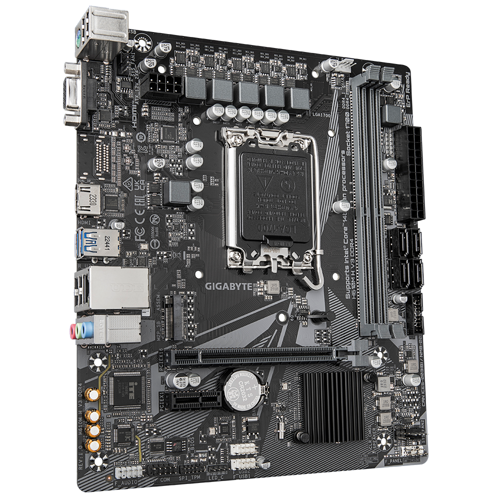 Gigabyte H610M H V3 DDR4 rev. 1.0 Micro ATX Motherboard - Image 3