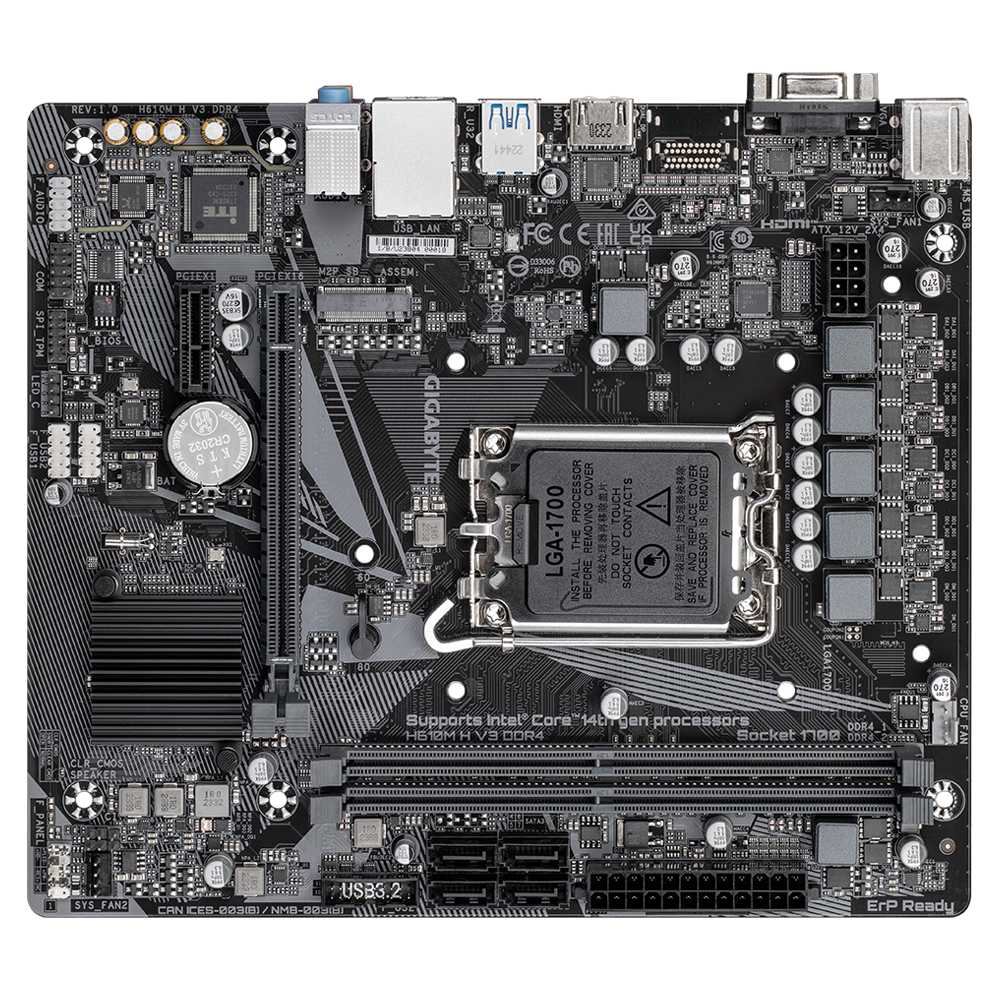 Gigabyte H610M H V3 DDR4 rev. 1.0 Micro ATX Motherboard - Image 4