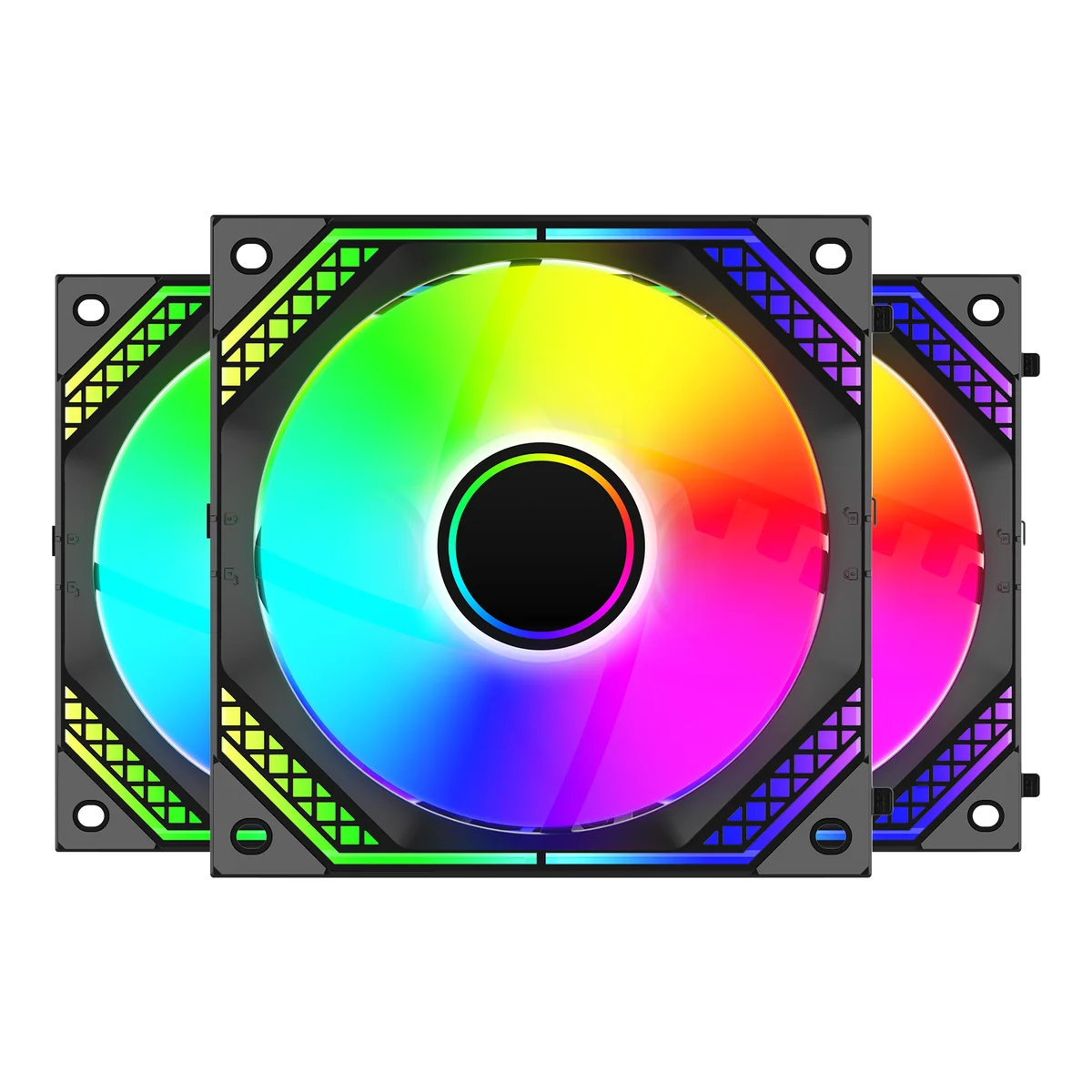 Ant Esports Infinity Flow 120mm 3In1 ARGB Chassis Fan Kit With A SATA-Powered ARGB controller - Image 2