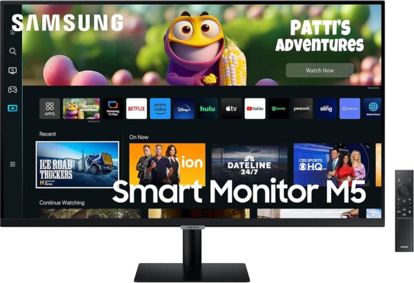 Samsung M5 LS27CM500EW 27 Inch Flat VA Panel FHD 4ms(GTG) Response Time HDR10 Flicker Free Smart Monitor With Smart TV Experience ( LS27CM500EWXXL )