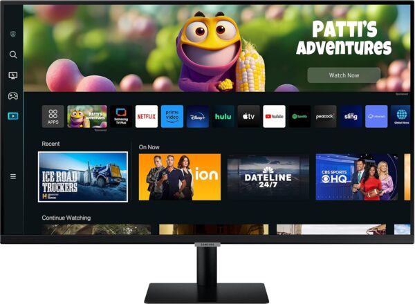 Samsung M5 LS27CM500EW 27 Inch Flat VA Panel FHD 4ms(GTG) Response Time HDR10 Flicker Free Smart Monitor With Smart TV Experience ( LS27CM500EWXXL ) - Image 2