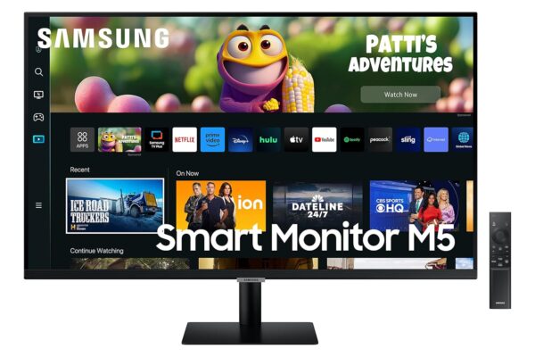 Samsung M5 LS32CM500EW 32-Inch Flat VA Panel FHD 60Hz 4ms(GTG) Monitor With Smart TV Experience And Built-In Speakers ( LS32CM500EWXXL )