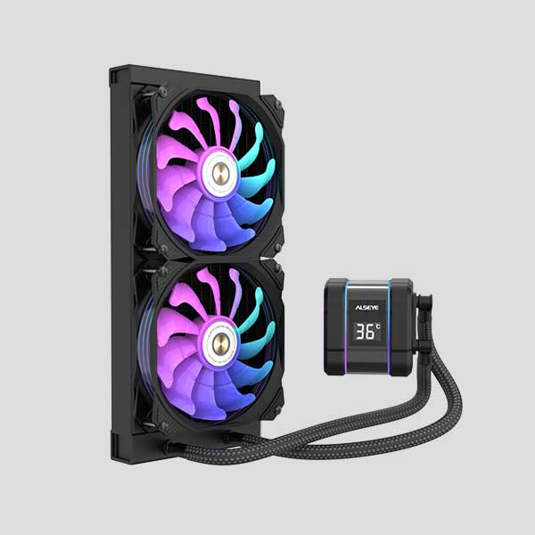 Alseye M240 PLUS Black ARGB CPU Liquid Cooler With 2 x 120mm ARGB PWM Fans