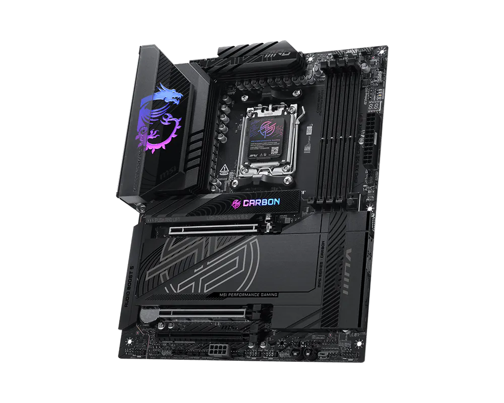 MSI MPG X870E CARBON MAX WIFI ATX Motherboard ( AMD Socket AM5, Supports AMD Ryzen 9000, 8000, 7000 Series Desktop Processors, 4x DDR5 RAM Slots, Max 256GB RAM ) - Image 3