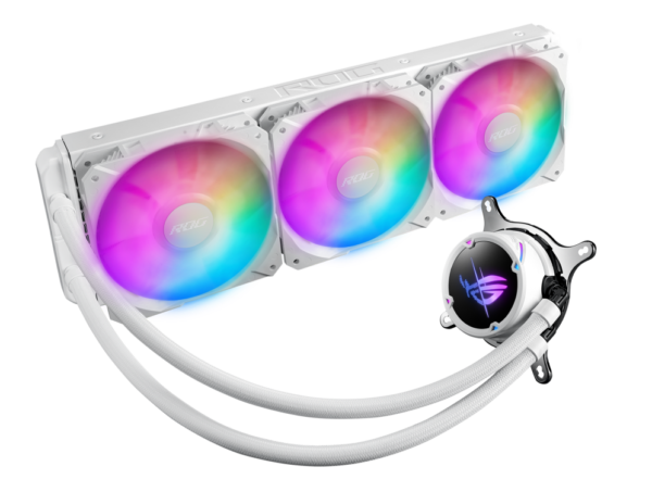 Asus ROG STRIX LC II 360 ARGB White Edition AIO CPU Liquid Cooler With Three ROG 120mm Addressable RGB Radiator Fans
