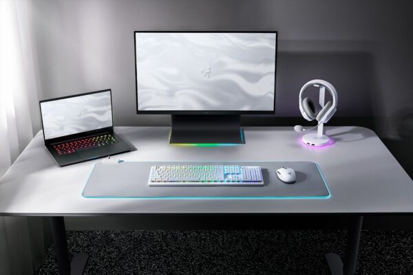 Razer DeathStalker V2 Pro Wireless RGB Optical White Gaming Keyboard With Low-Profile Clicky Optical Purple Switches ( RZ03-04363500-R3M1 ) - Image 2