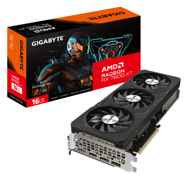 Gigabyte Radeon RX 7600 XT GAMING OC 16G 16GB GDDR6 128-Bit Gaming Graphics Card With Triple Fans ( GV-R76XTGAMING OC-16GD )