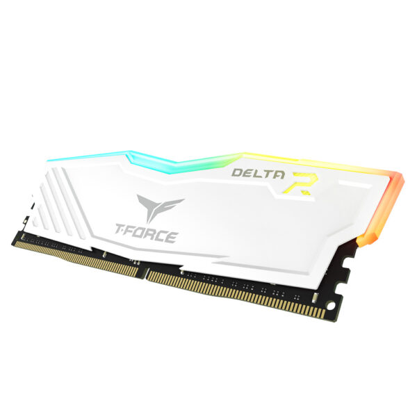 TeamGroup T-Force Delta RGB 32GB 3600MHz CL18 ( 16GB X 2 Kit ) DDR4 Desktop RAM With RGB Heatsink, White ( TF4D432G3600HC18JDC01 ) - Image 2