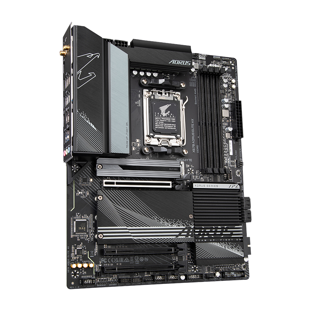 GIGABYTE X670 AORUS ELITE AX ATX Motherboard With Wifi ( AMD AM5 Socket, Supports AMD Ryzen 7000 Series Desktop Processors, 4 DDR5 RAM Slots, Max 128 GB Memory ) - Image 4