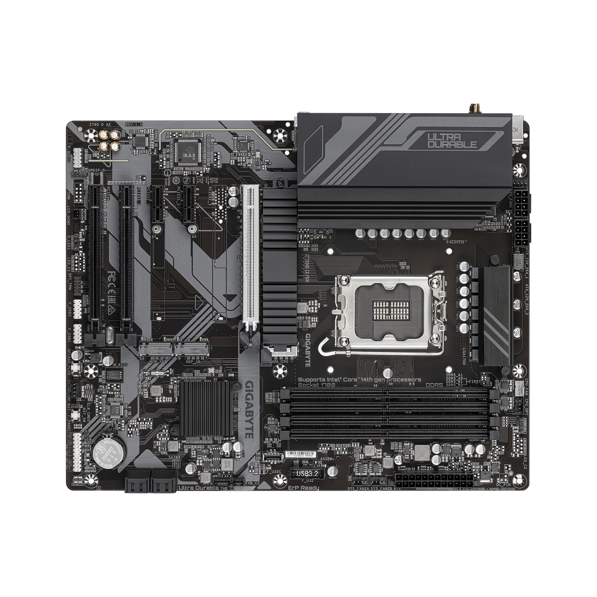 Gigabyte Z790 D AX (Rev. 1.x) ATX Motherboard With Wi-Fi 6E ( Intel LGA1700 Socket, Support 14th, 13th, And 12th Gen Intel Core, Pentium Gold And Celeron CPU, 4 x DDR5 RAM Slots, Max 256 RAM ) - Image 4