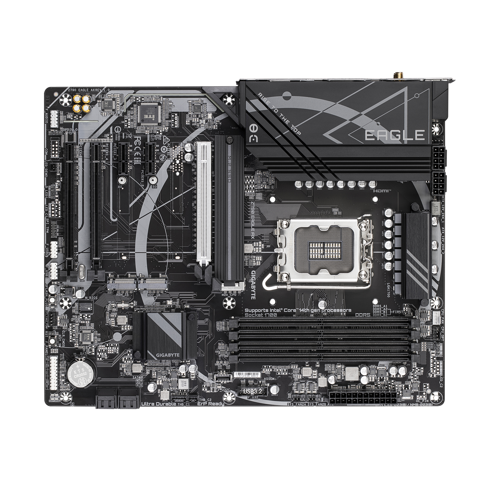 Gigabyte Z790 EAGLE AX (Rev. 1.x) ATX Motherboard ( Intel LGA1700 Socket, Support 14th, 13th,12th Gen Intel Core, Pentium Gold And Celeron CPU, 4 x DDR5 RAM Slots, Max 256GB RAM ) - Image 3