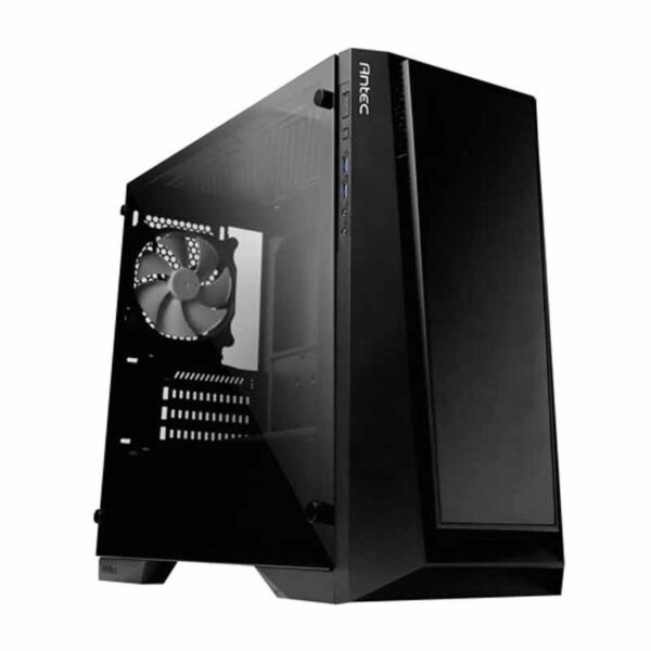 ANTEC P6 (M-ATX) Mini Tower Cabinet - With Tempered Glass Side Panel (Black) - Image 4