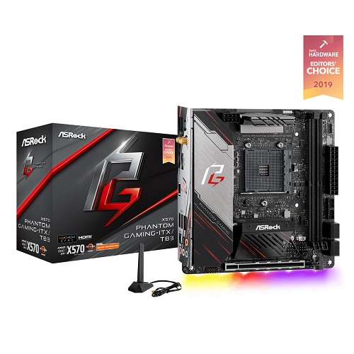 ASRock X570 Phantom Gaming ITX TB3 Mini ITX Motherboard With Wifi ( AMD Socket AM4, Supports Ryzen Series CPU, 2 Ram Slots, Max 64 GB Memory )