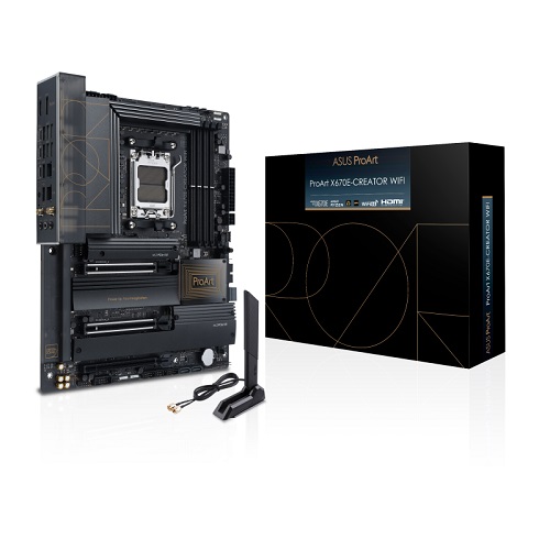 ASUS ProArt X670E-CREATOR WIFI ATX Motherboard ( AMD Socket AM5, Supports AMD Ryzen 7000 Series Desktop Processors, 4 DDR5 RAM Slots, Max 128 GB Memory )