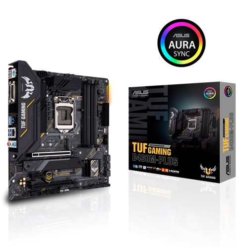 ASUS TUF GAMING B460M-PLUS Micro ATX Motherboard ( Intel Socket LGA1200, Support for 10th Generation Intel Core Series CPU, 4 RAM Slots, Max 128GB RAM Support )