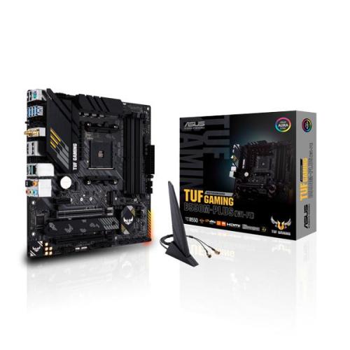 ASUS TUF GAMING B550M-PLUS ( WI-FI ) Micro ATX Motherboard ( AMD AM4 Socket, Supports Ryzen 3rd Gen CPU, 4 RAM Slots, Max 128GB RAM Support )
