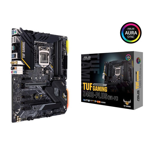 ASUS TUF Gaming Z490 Plus Wifi ATX Motherboard ( Intel Socket LGA1200, Support for 10th Generation Intel Core Series CPU, 4 RAM Slots, Max 128GB RAM Support )