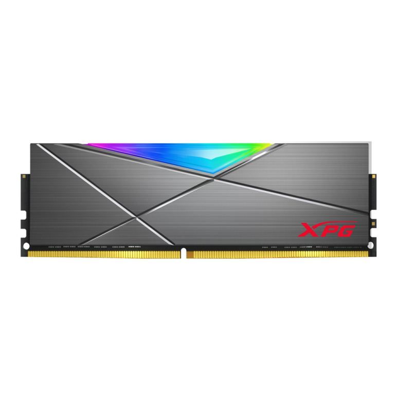 Adata Spectrix D50 RGB 32GB ( 32GB x 1 ) 3200 MHz DDR4 CL16 Desktop RAM With RGB Heatsink, Tungsten Grey (AX4U320032G16A-ST50 )