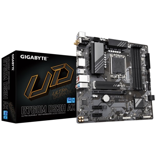 GIGABYTE B760 DS3H AX ATX Motherboard With Wi-fi ( Intel LGA1700 Socket, Supports Intel 13th and 12th Gen Intel Core Series CPU, 4 DDR5 RAM Slots, Max 128GB RAM )