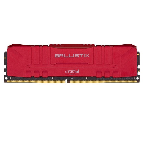 Crucial Ballistix 8GB 2666 MHz CL16 DDR4 Desktop RAM With Heatsink, Red ( BL8G26C16U4R )